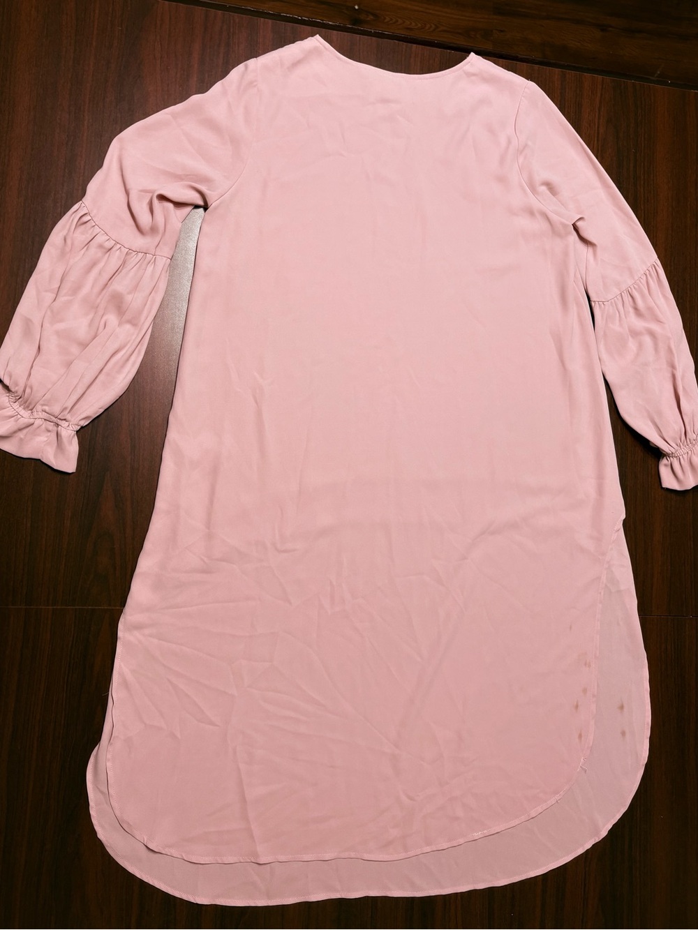 Oh Dusty Rose High-Low Ruffle Sleeve Tunic - Picture 13 of 14